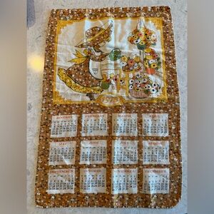 Vintage 1978 Calendar Tea Towel